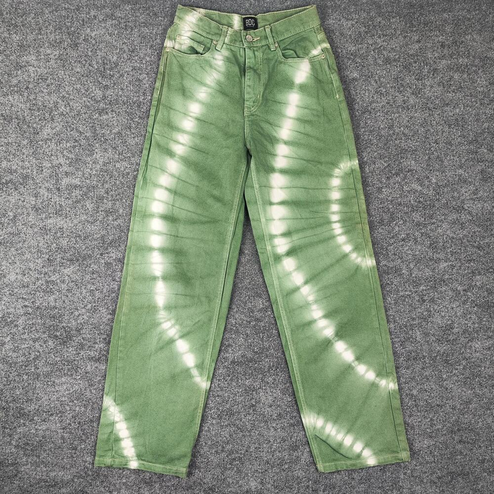 BDG Urban Outfitters Jeans Womens 25 Green High Rise Baggy Tie Dye Denim